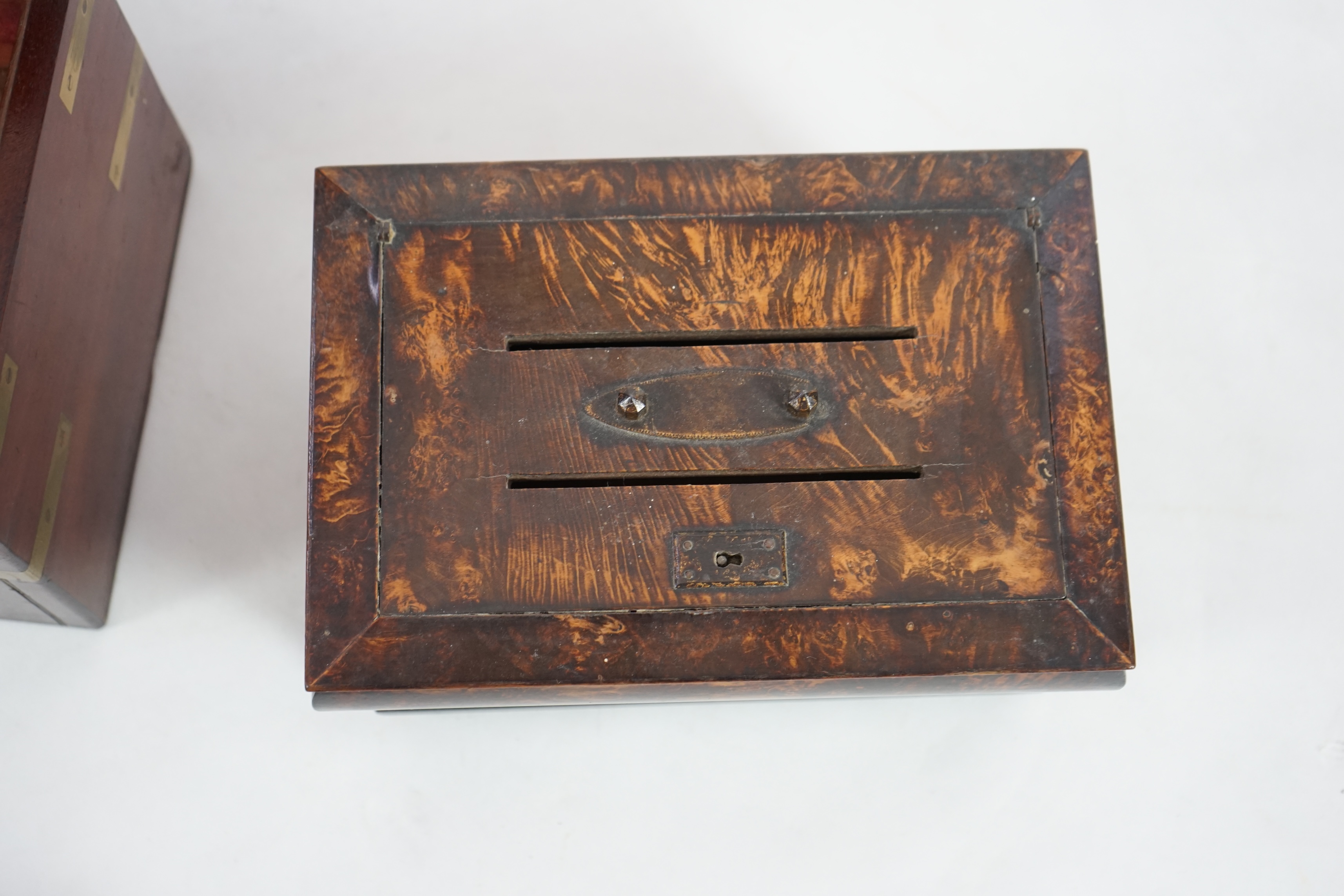 An early Victorian brass bound mahogany apothecary chest